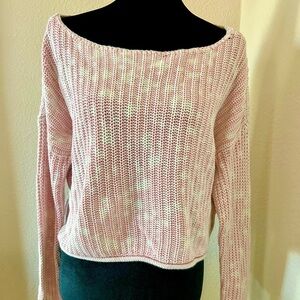 PINK Victoria's Secret Blush Off-Shoulder Sweater